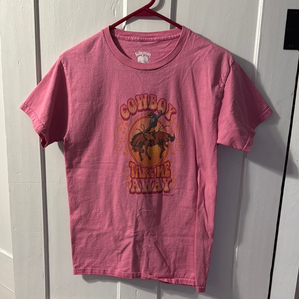Cowboy Take Me Away Pink Kids T-Shirt